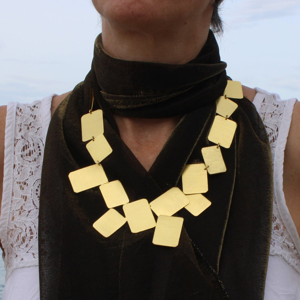 MONDRIAN gold plated necklace