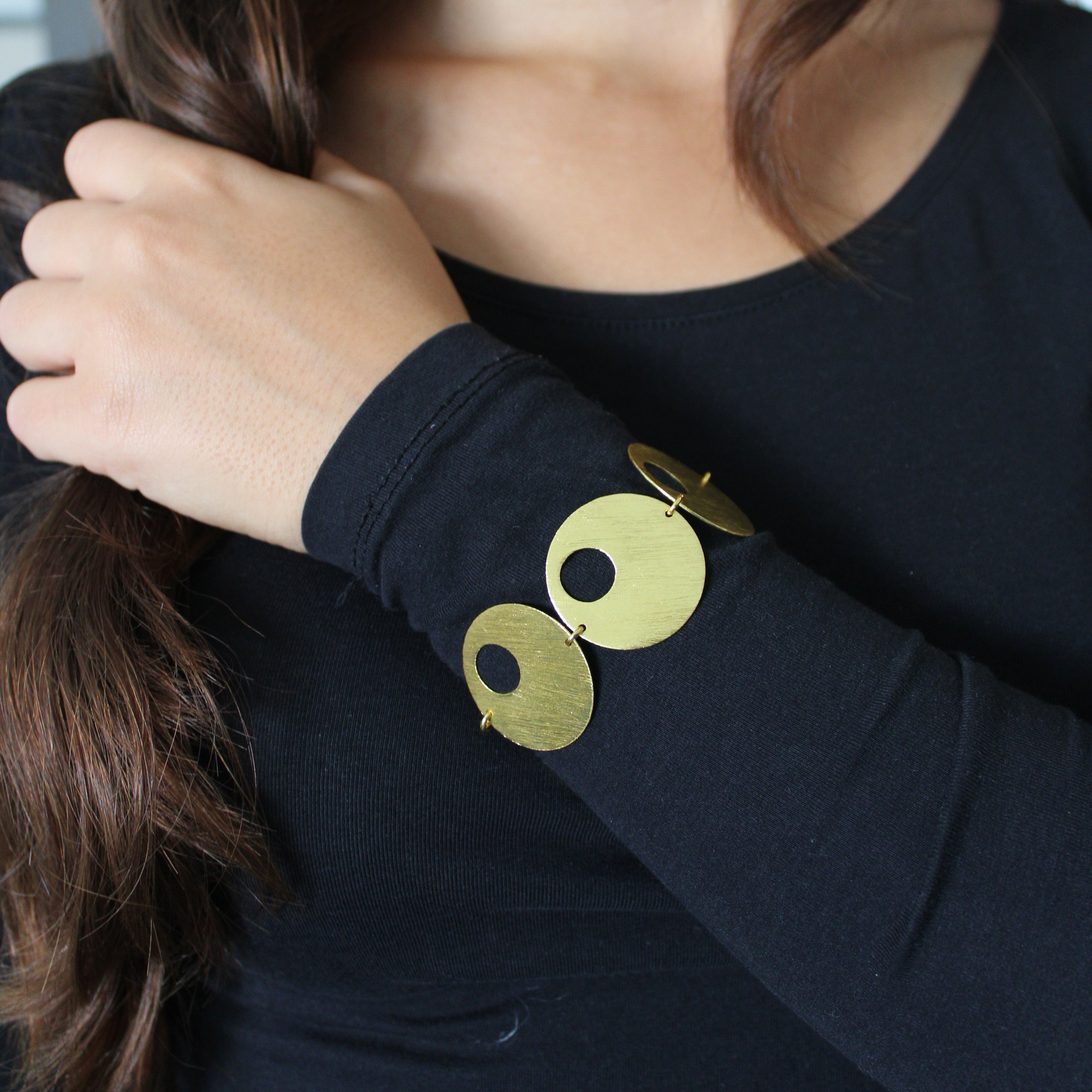 Pulsera PSICODELIC bañado en oro - Diseño con carácter