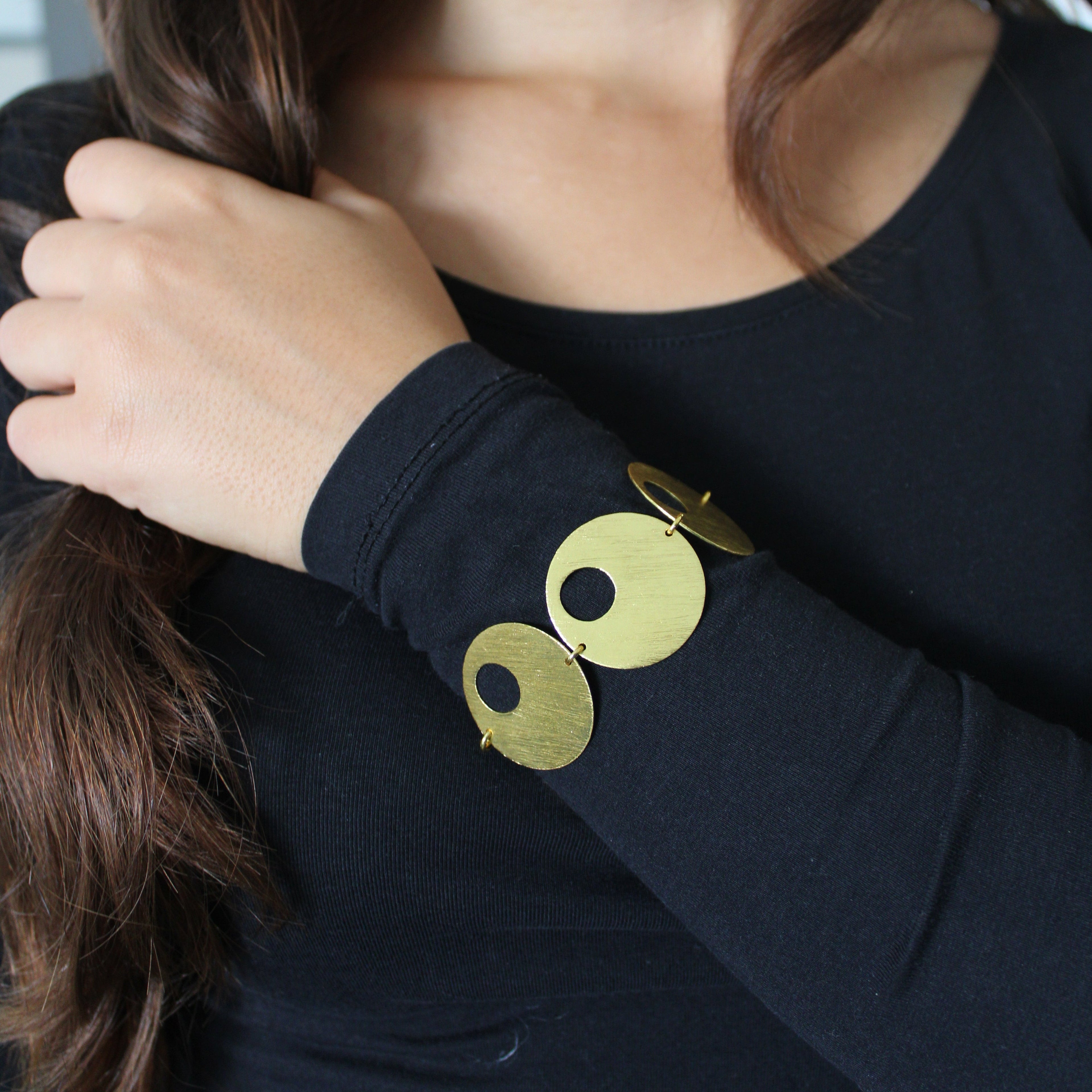 Pulsera PSICODELIC bañado en oro - Diseño con carácter